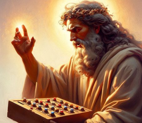 Richard Dawkins, in his book 'The God Delusion' refers to God as "playing" with a machine with just 8 knobs!